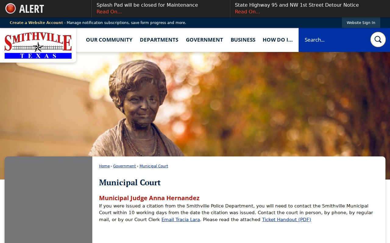Smithville court docket municipal court and payment information